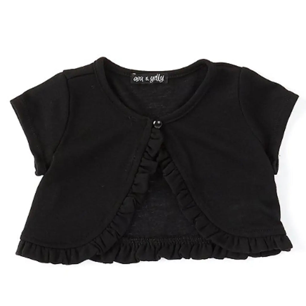 Classic Black Ruffle Cardigan