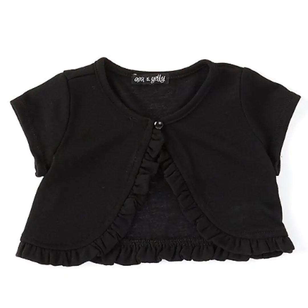 Classic Black Ruffle Cardigan