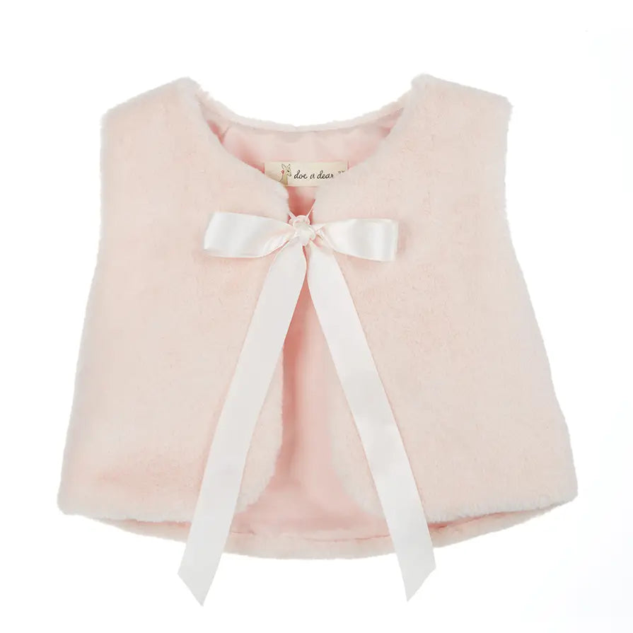 Luxury Faux Fur Bow Vest