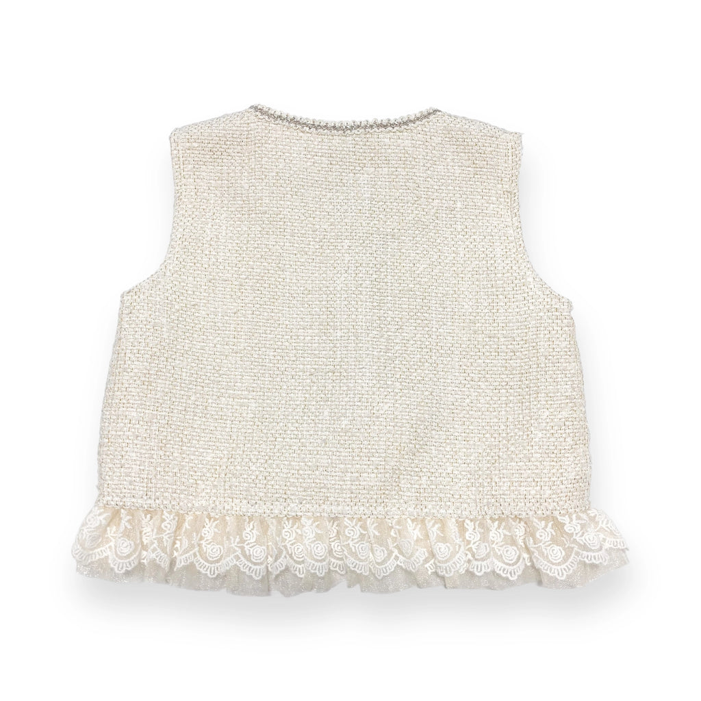 Elegant Pearl Tweed Vest