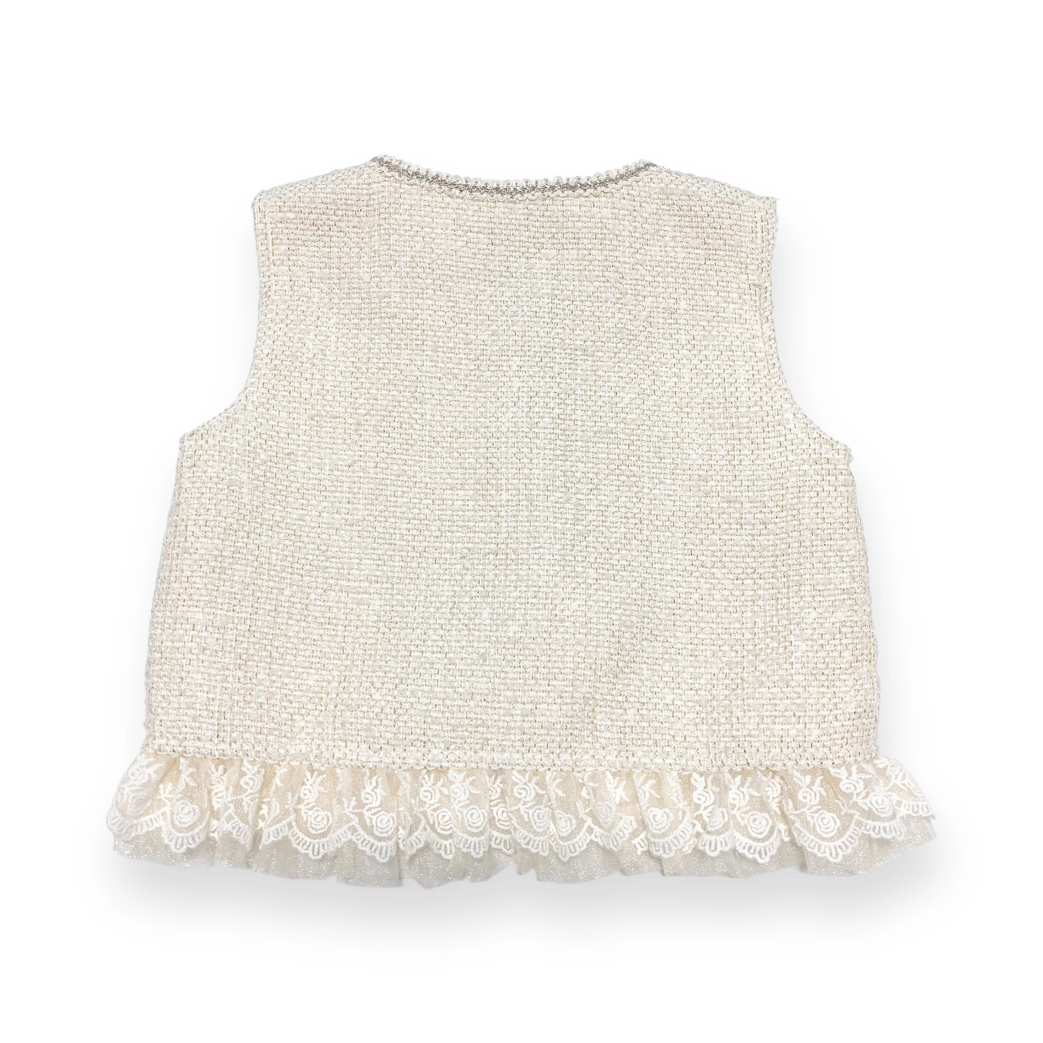 Elegant Pearl Tweed Vest