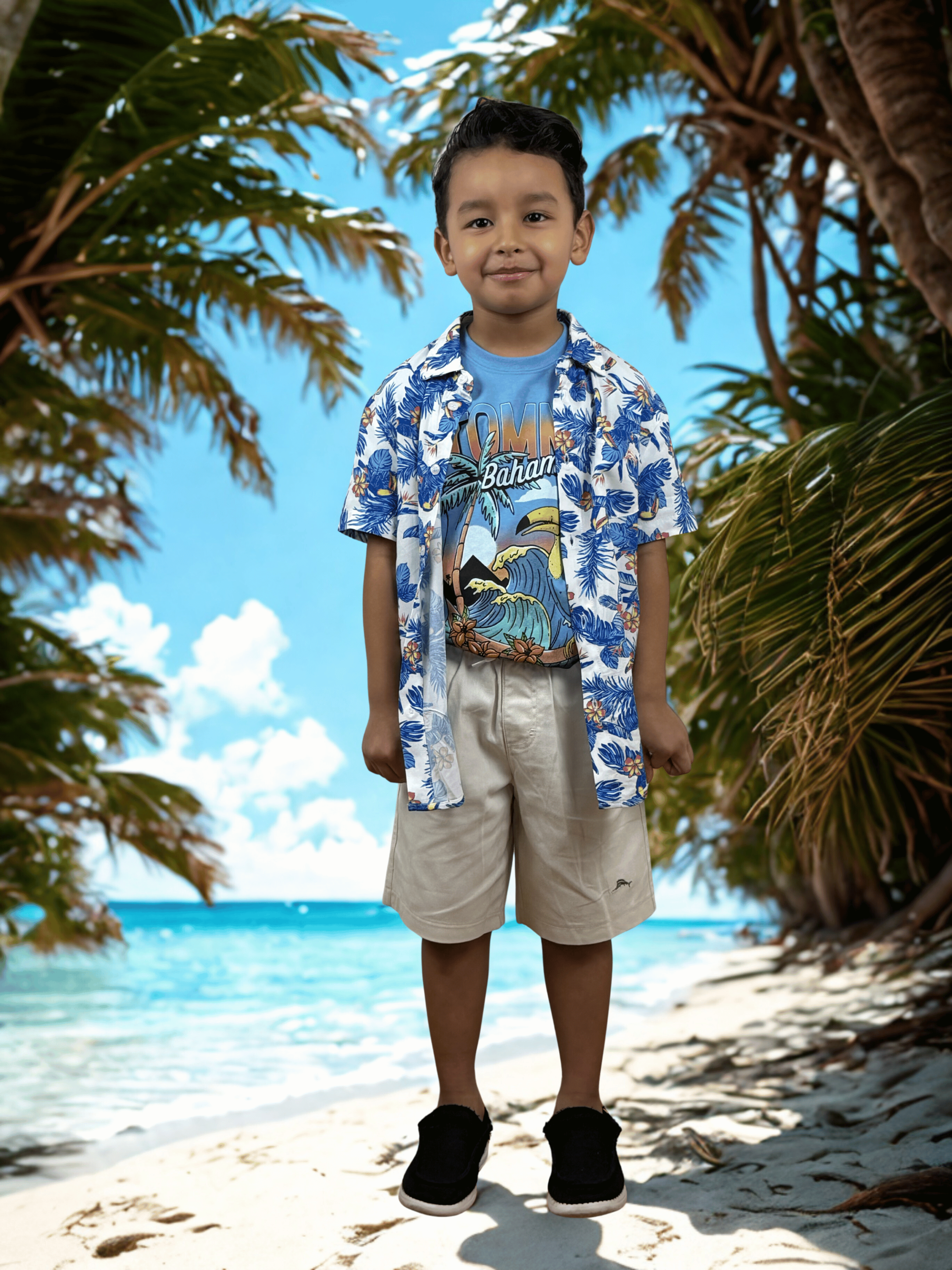 Tommy Bahama Boys Tropical 3-Piece Summer Outfit Set