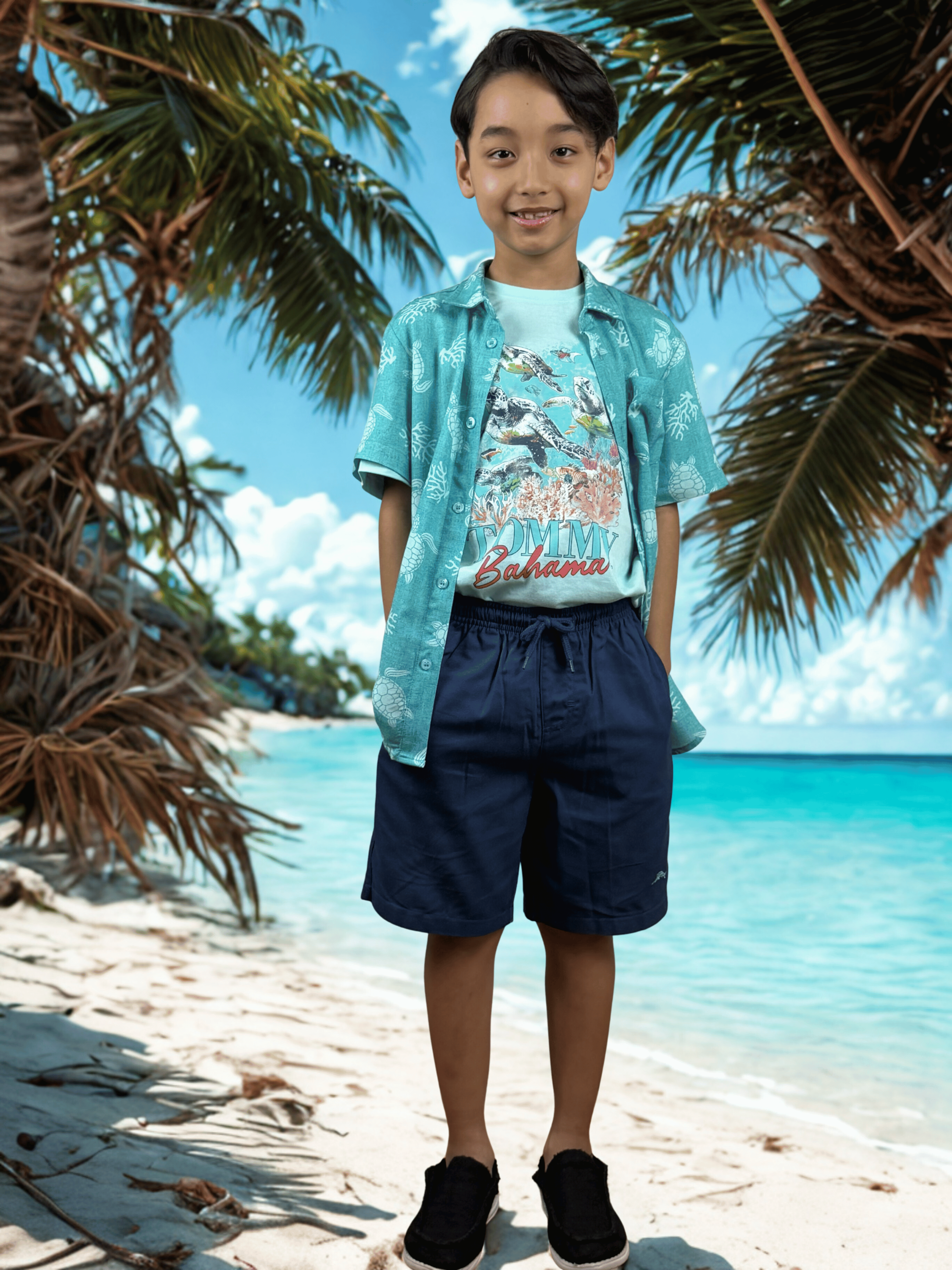 Tommy Bahama Boys Tropical 3-Piece Summer Outfit Set