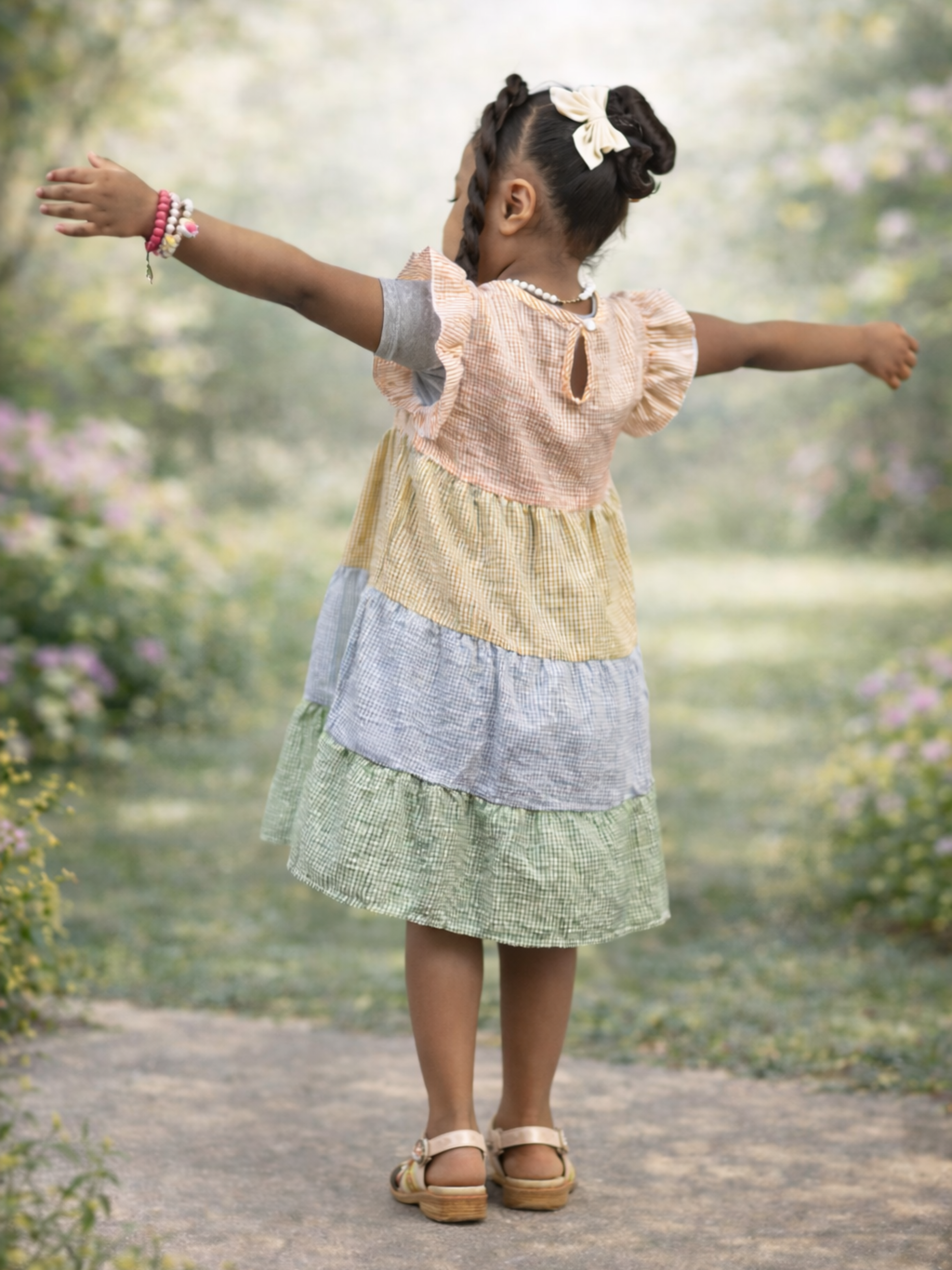 Girls Pastel Tiered Dress – Spring & Summer Style