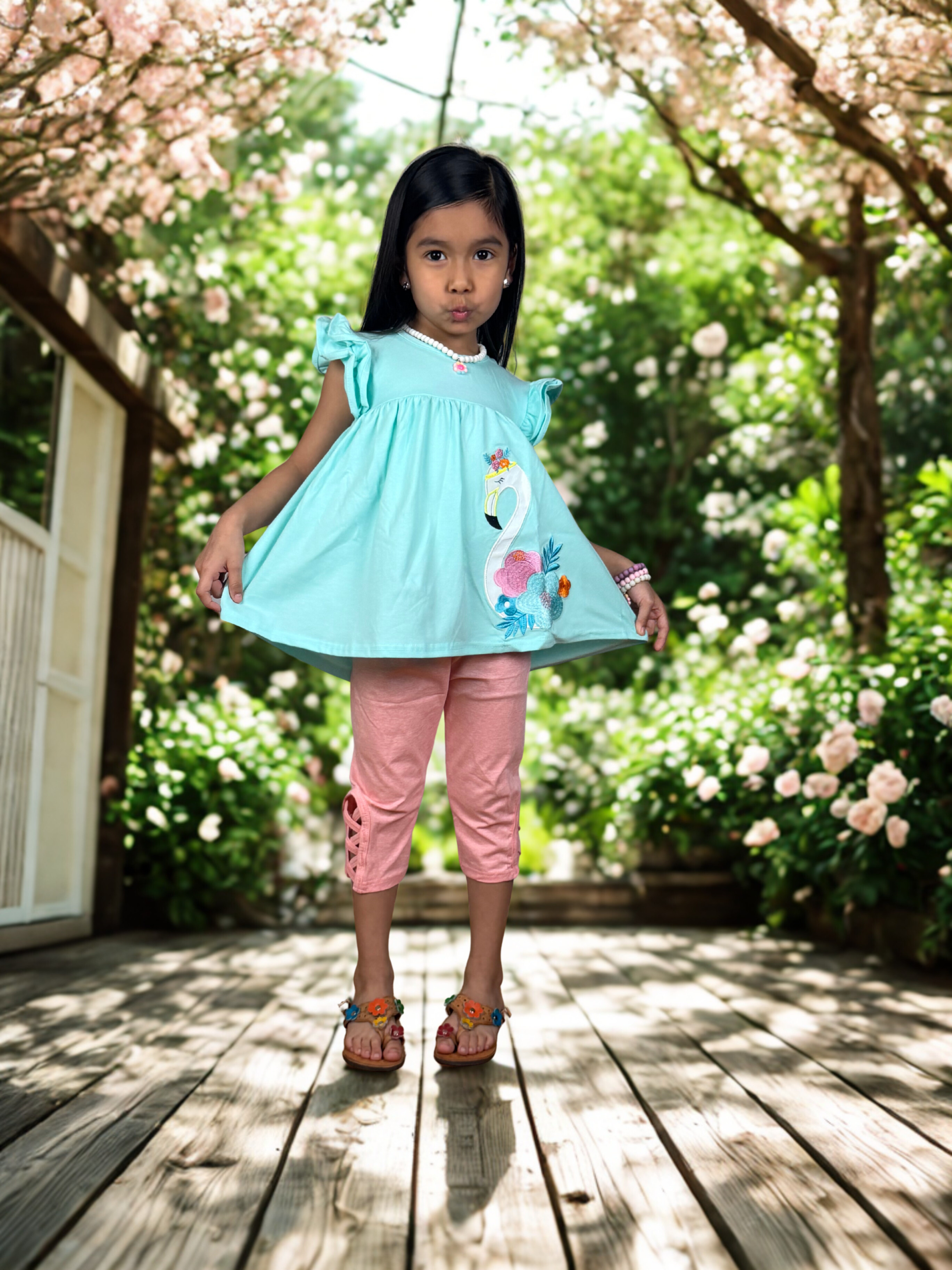 Flamingo Summer Outfit Set – Cute & Comfortable for Everyday Play 🌸