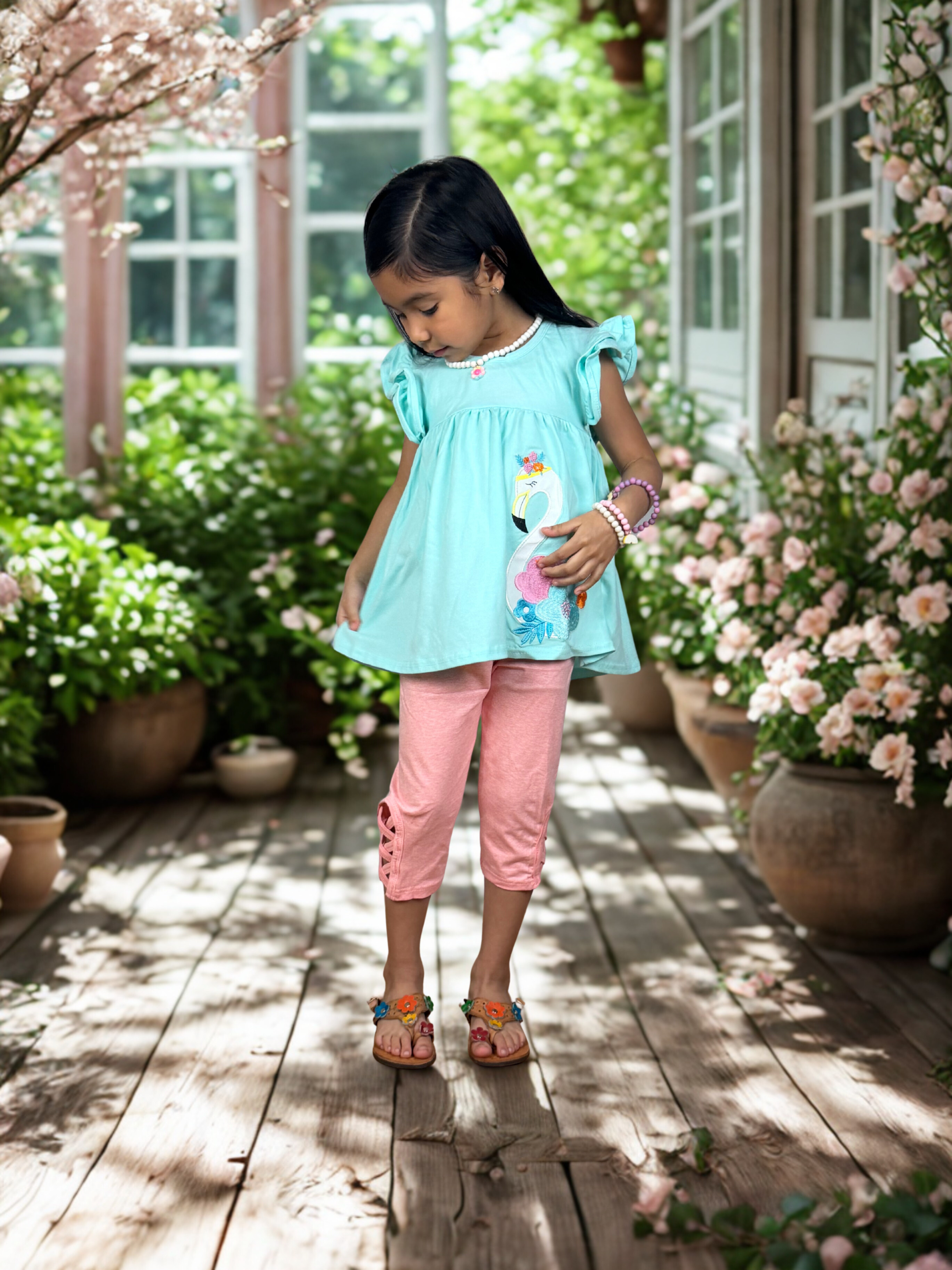 Flamingo Summer Outfit Set – Cute & Comfortable for Everyday Play 🌸