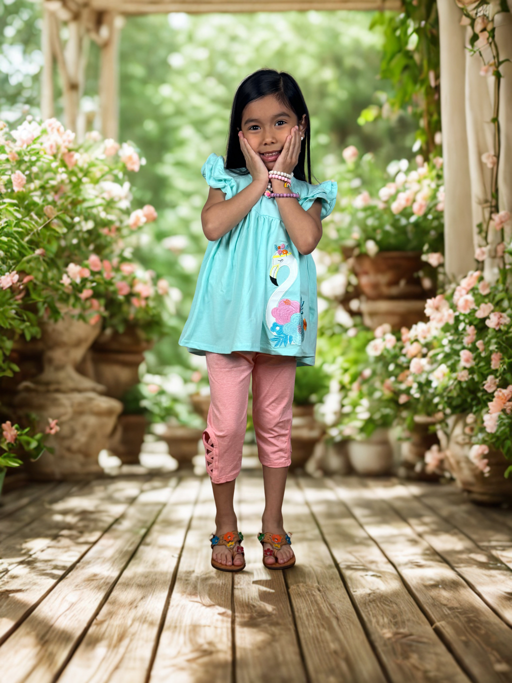 Flamingo Summer Outfit Set – Cute & Comfortable for Everyday Play 🌸