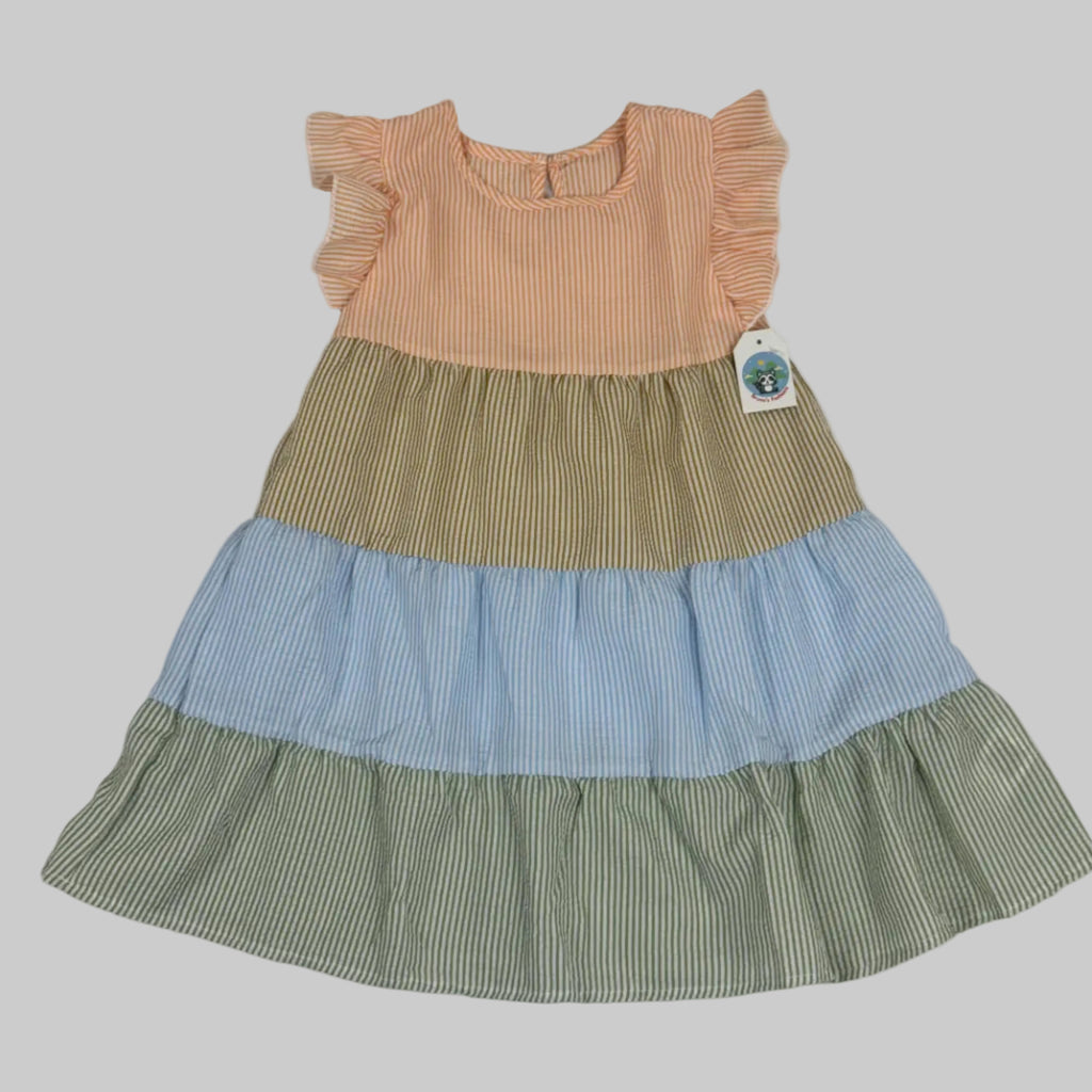 Girls Pastel Tiered Dress – Spring & Summer Style