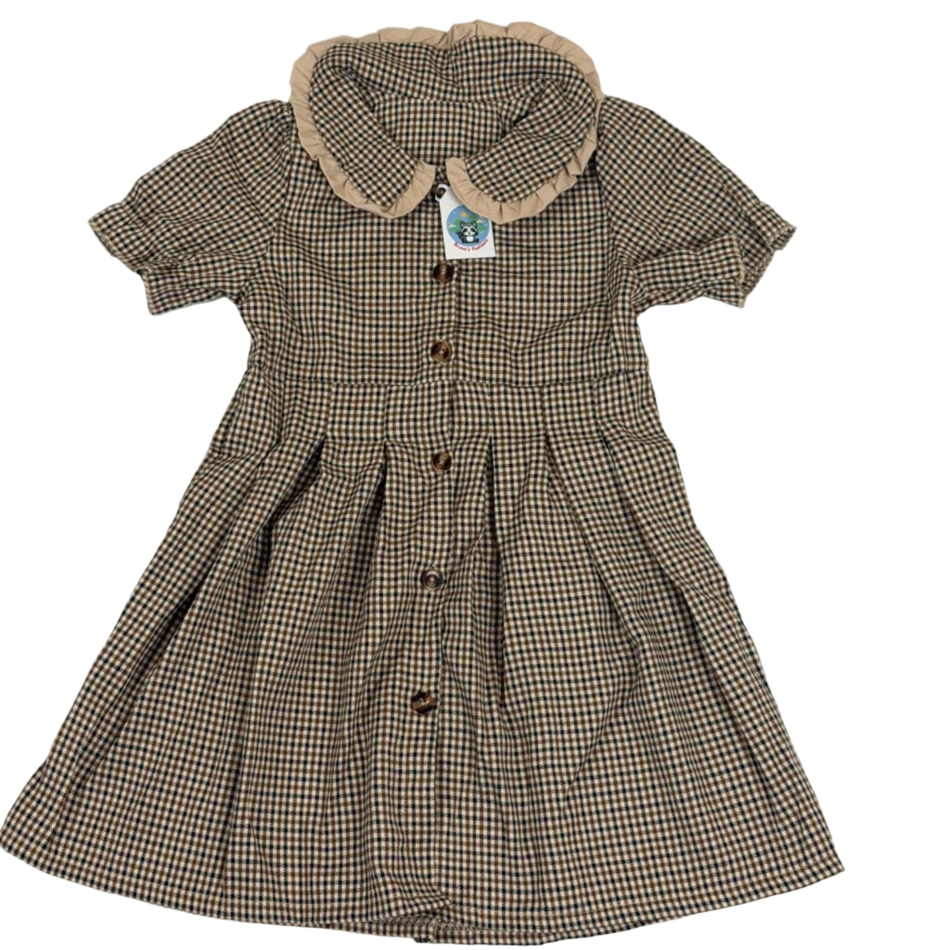 Vintage Plaid Girls Dress – Classic Boutique Style