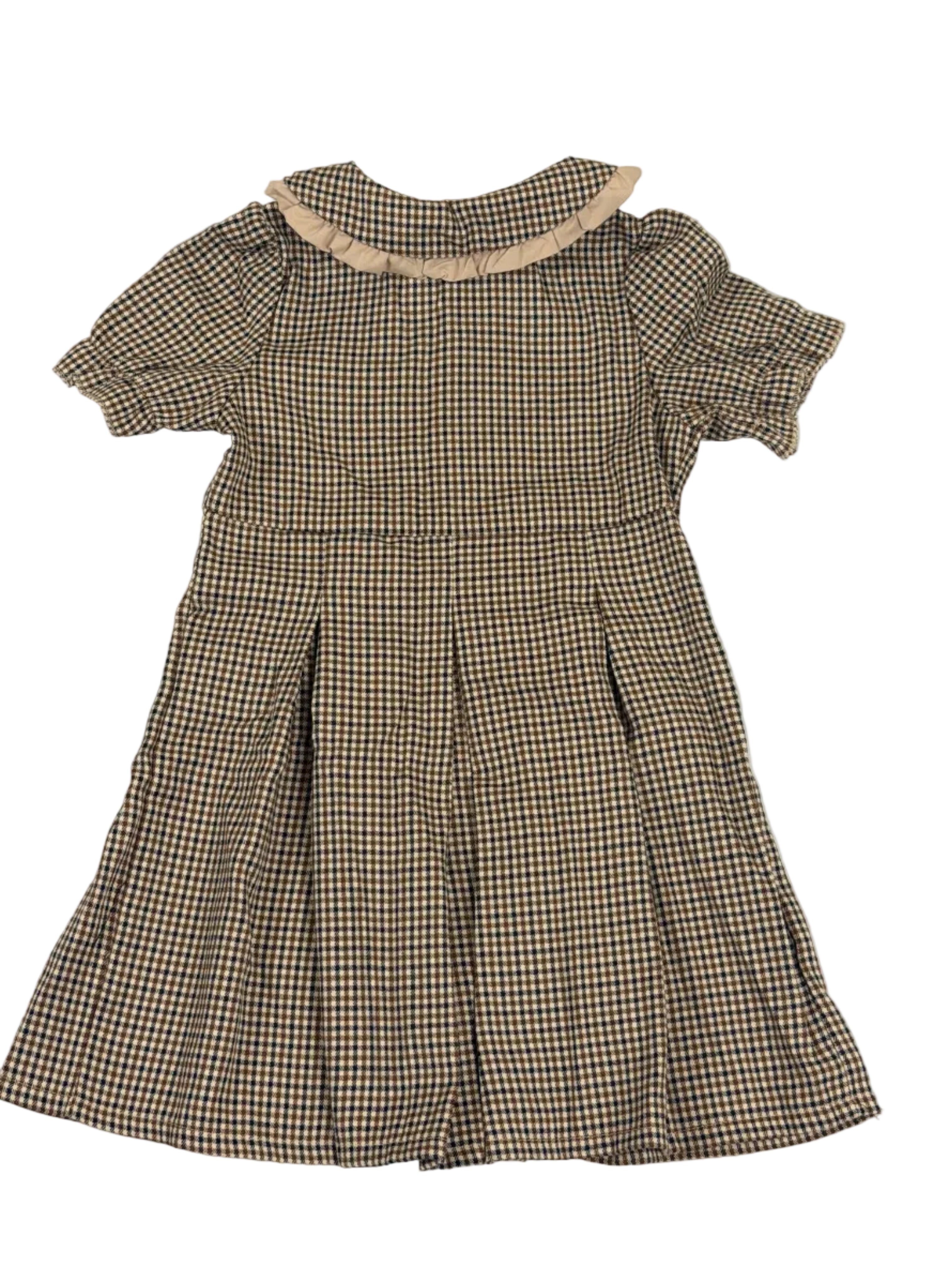 Vintage Plaid Girls Dress – Classic Boutique Style