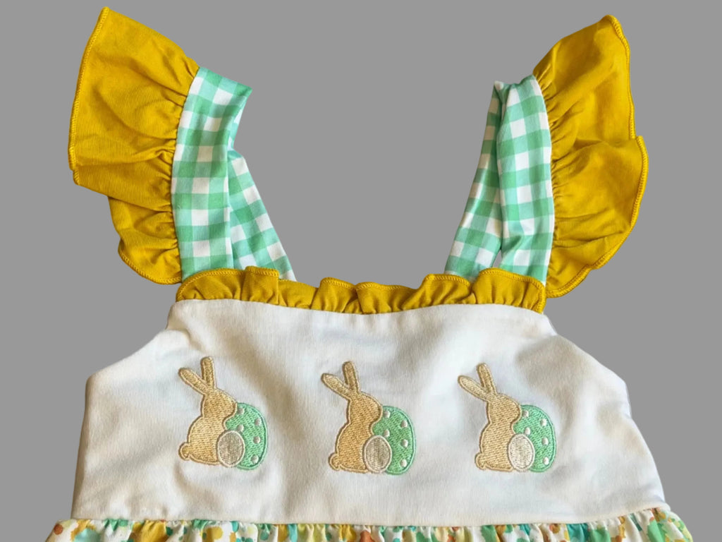 Watercolor Bunny Ruffle Outfit Set (Top + Leggings)
