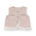 Elegant Pearl Tweed Vest