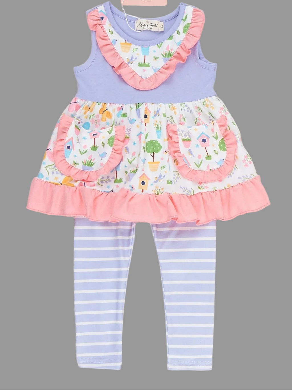 Garden Ruffle Outfit Set for Girls