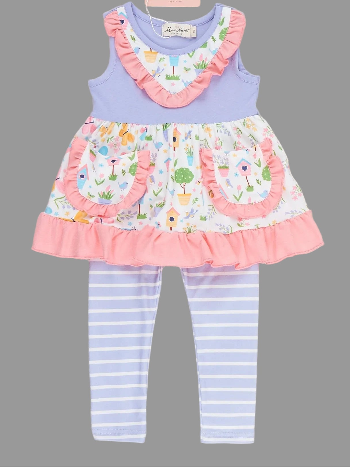 Garden Ruffle Outfit Set for Girls