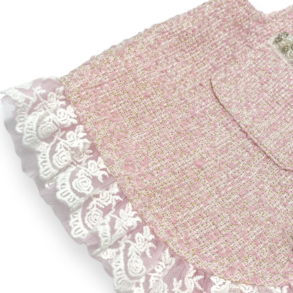 Elegant Pearl Tweed Vest