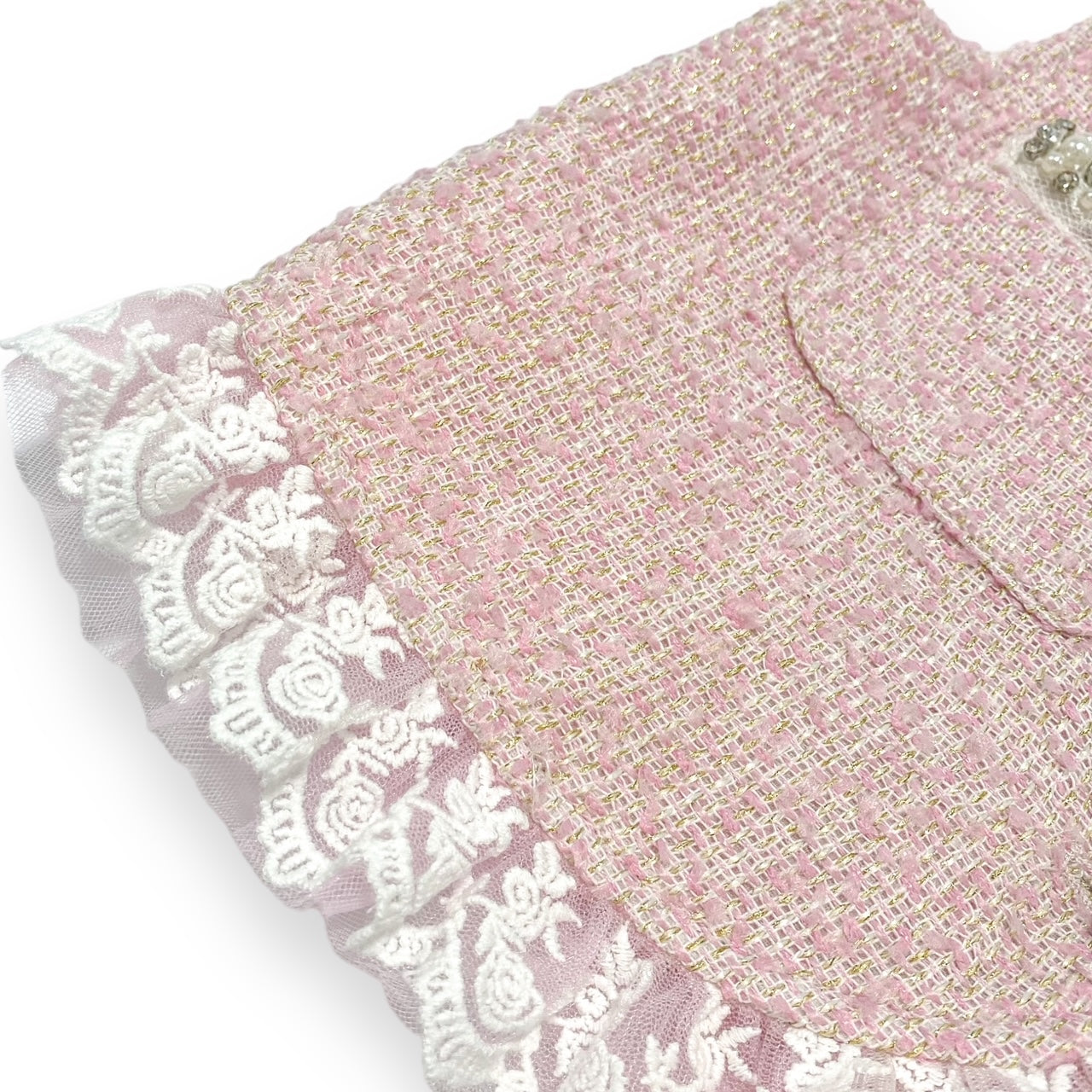 Elegant Pearl Tweed Vest