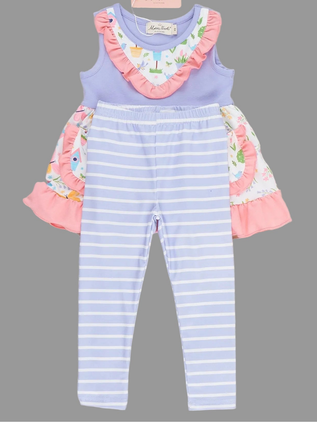 Garden Ruffle Outfit Set for Girls