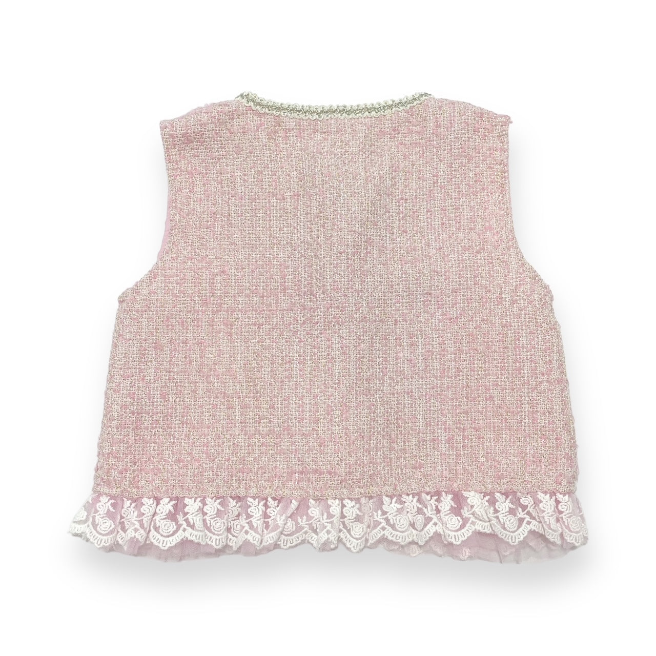 Elegant Pearl Tweed Vest