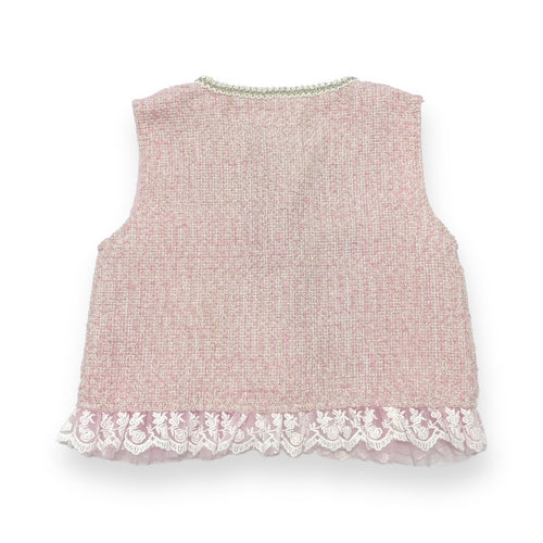 Elegant Pearl Tweed Vest